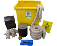 600 Litre Premium Maintenance Spill Kit - Four Wheeled Bin 