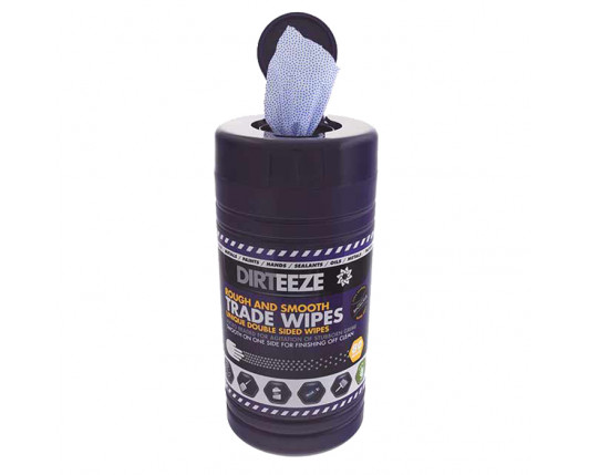 Dirteeze Rough & Smooth Heavy Duty Beaded Wipes - Tub of 80 Wipes