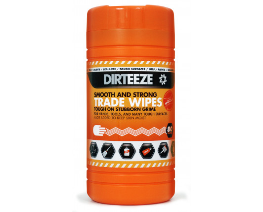 Dirteeze Smooth & Strong Heavy Duty Wipes - Tub of 80 Wipes
