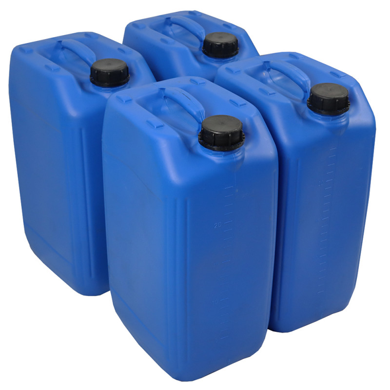 25 Litre Stackable Plastic Jerry Can - UN Approved - x4 Pack - Pro Spill